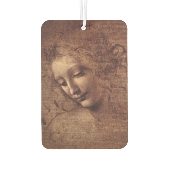 Female Head La Scapigliata by Leonardo da Vinci Air Freshener (Back)