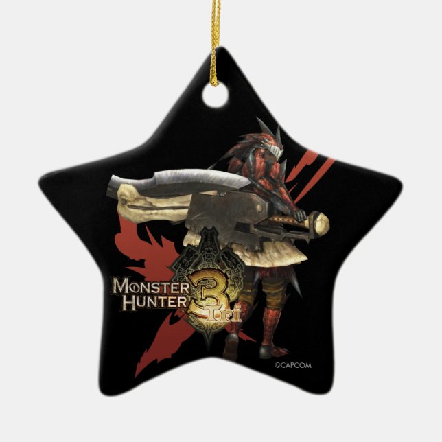 Female Hunter with Switch Axe, Rathalos Armor Ceramic Ornament (Front)