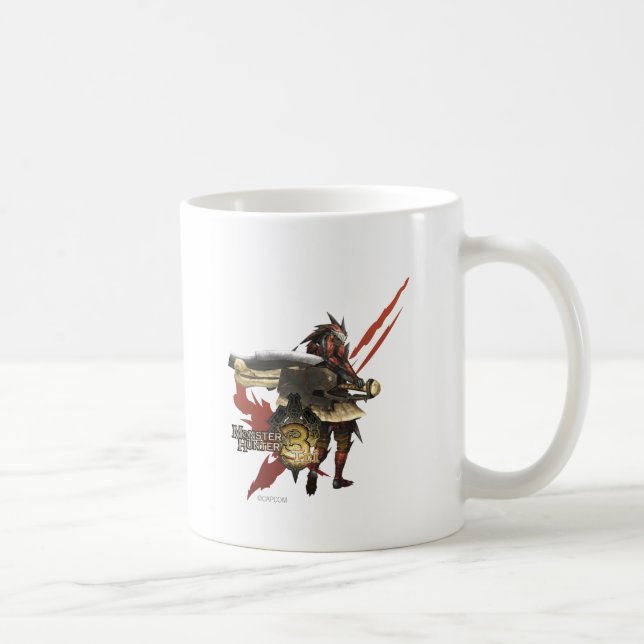 Female Hunter with Switch Axe, Rathalos Armor Coffee Mug (Right)