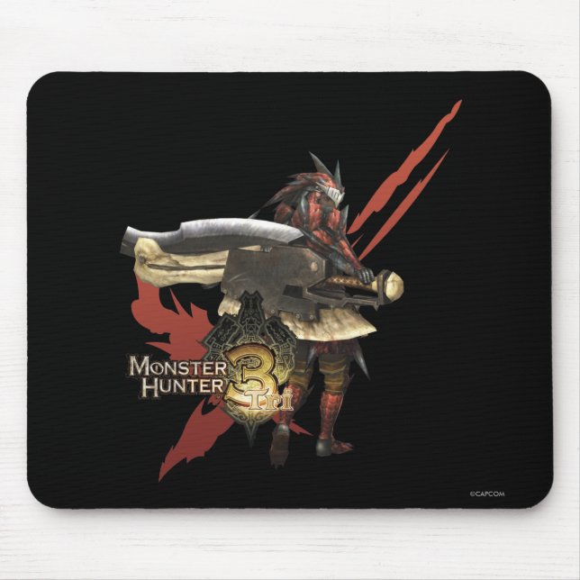 Female Hunter with Switch Axe, Rathalos Armor Mouse Pad (Front)