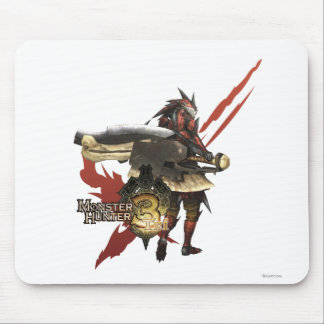 Female Hunter with Switch Axe, Rathalos Armor Mouse Pad
