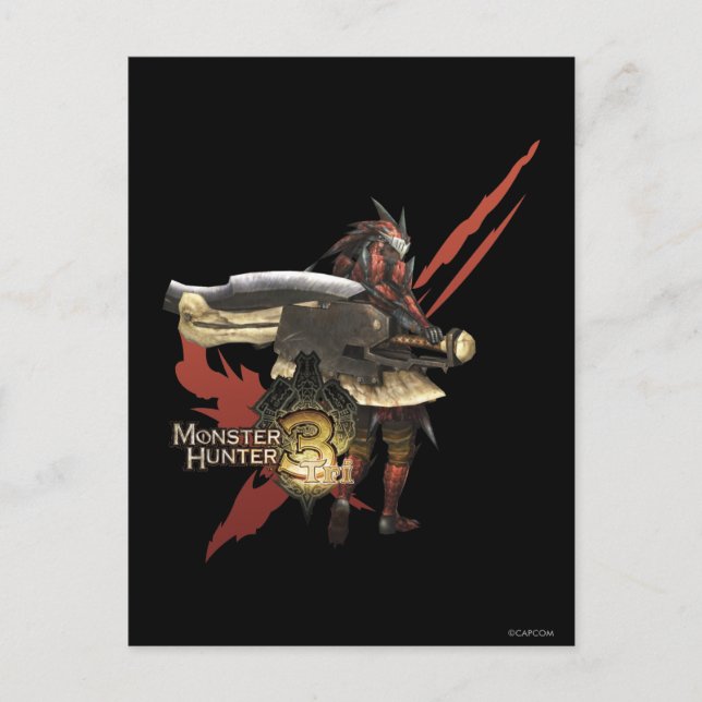 Female Hunter with Switch Axe, Rathalos Armor Postcard (Front)