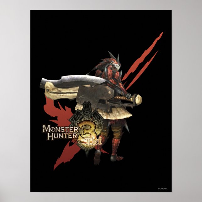 Female Hunter with Switch Axe, Rathalos Armor Poster (Front)