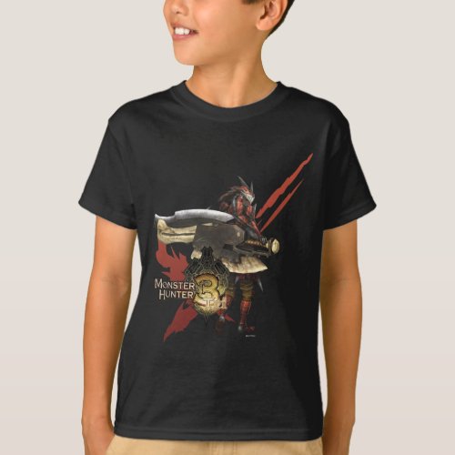 Female Hunter with Switch Axe Rathalos Armor T_Shirt