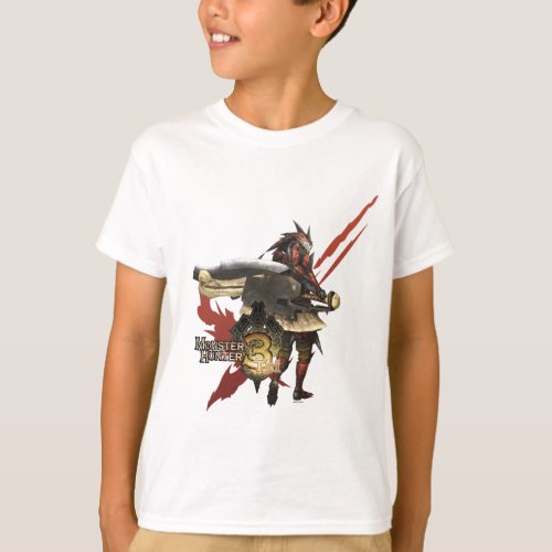 Female Hunter with Switch Axe Rathalos Armor T_Shirt