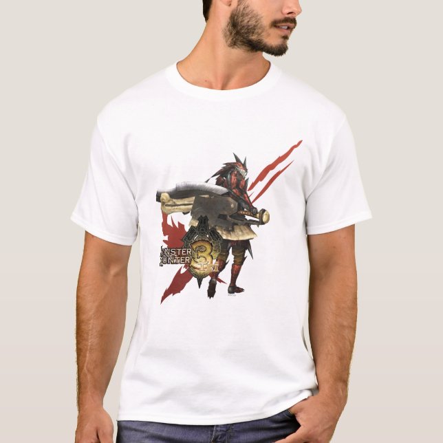Female Hunter with Switch Axe, Rathalos Armor T-Shirt (Front)