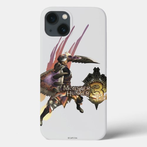 Female Hunter with Sword and Shield Jaggi Armor 2 iPhone 13 Case