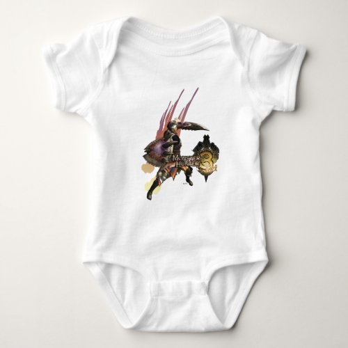 Female Hunter with Sword and Shield Jaggi Armor Baby Bodysuit