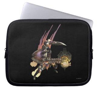 Female Hunter with Sword and Shield, Jaggi Armor Laptop Sleeve