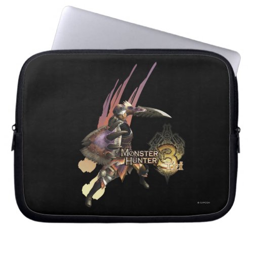 Female Hunter with Sword and Shield Jaggi Armor Laptop Sleeve