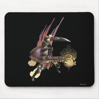 Female Hunter with Sword and Shield, Jaggi Armor Mouse Pad