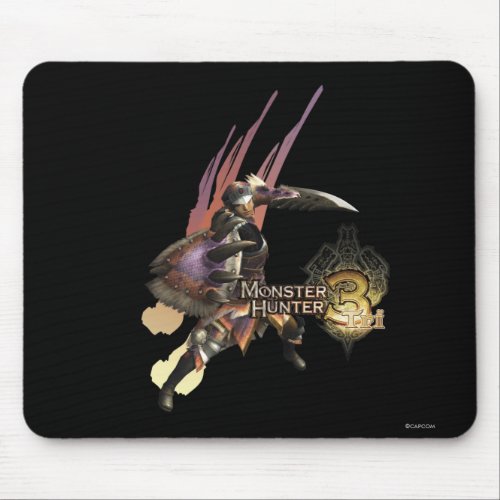 Female Hunter with Sword and Shield Jaggi Armor Mouse Pad