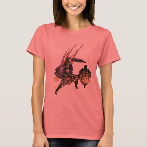 Female Hunter with Sword and Shield Jaggi Armor T_Shirt