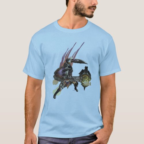 Female Hunter with Sword and Shield Jaggi Armor T_Shirt