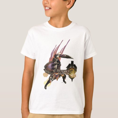 Female Hunter with Sword and Shield Jaggi Armor T_Shirt