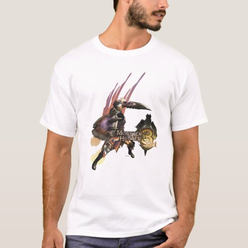 Female Hunter with Sword and Shield Jaggi Armor T_Shirt