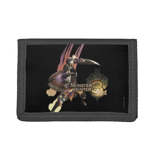 Female Hunter with Sword and Shield Jaggi Armor Tri_fold Wallet