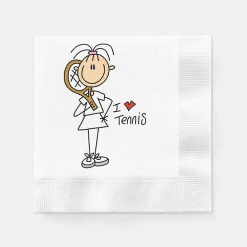 Female I Love Tennis Napkins