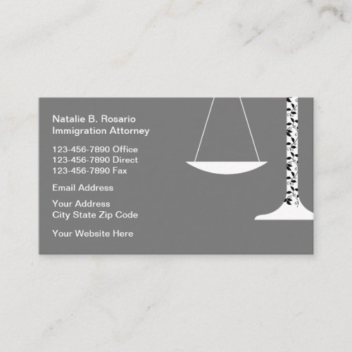 Female Immigration Attorney At Law Business Card