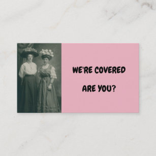 FEMALE INSURANCE AGENT VINTAGE VICTORIAN FUNNY BUSINESS CARD