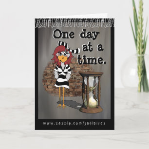 Female Jailbird greeting card