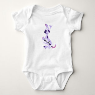 female kangaroo baby bodysuit