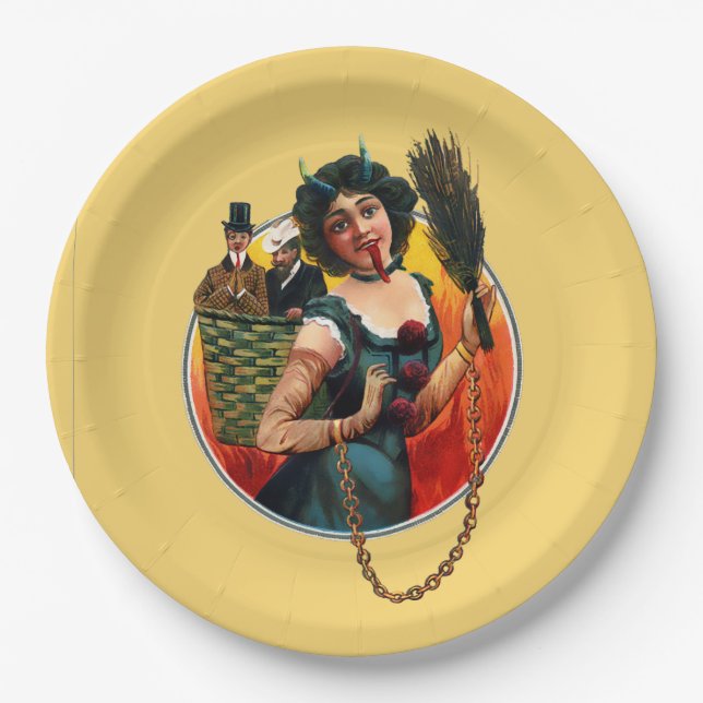 Female Krampus Paper Plates (Front)