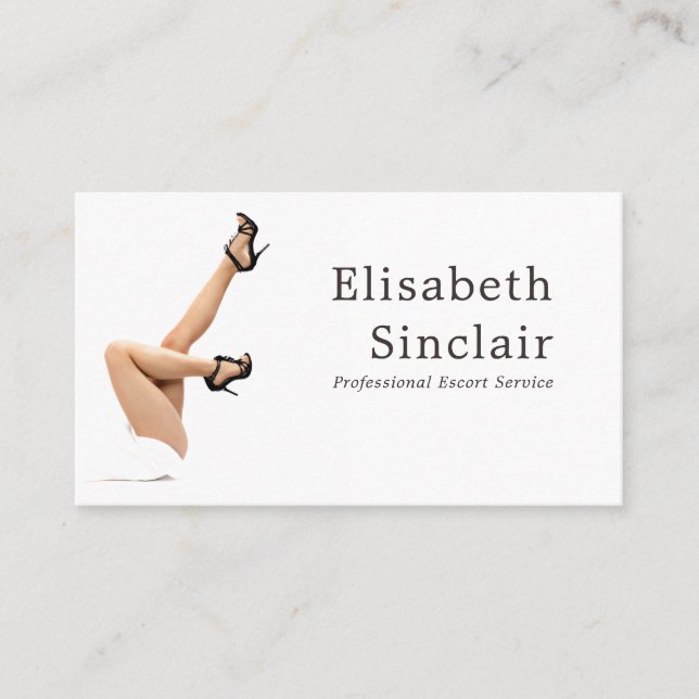 Female Legs, Escort Service Business Card (Front)