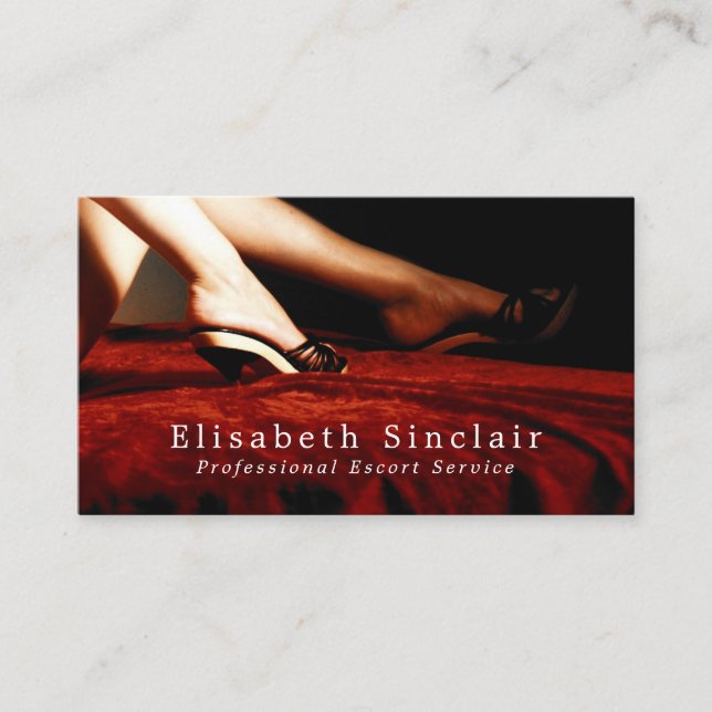 Female Legs, Escort Service Business Card (Front)