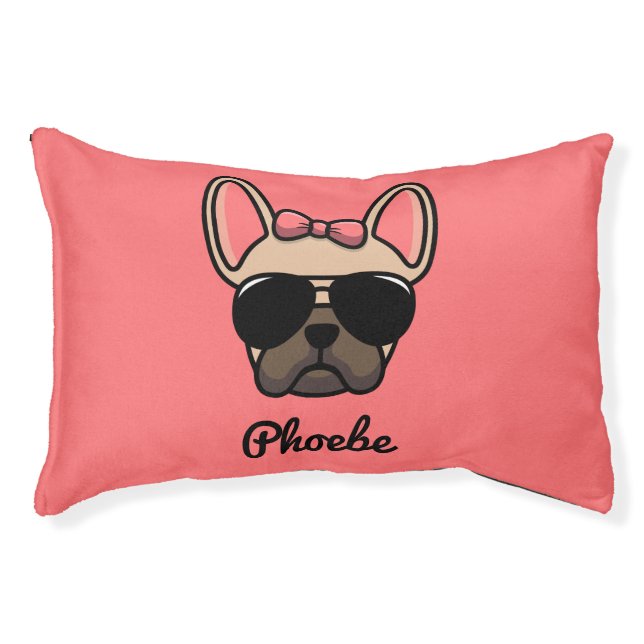 Female Light Fawn French Bulldog Dog Bed (Front)
