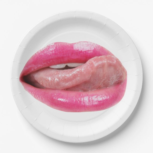 Female lips paper plates (Front)