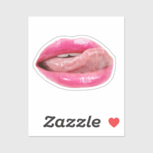 Female lips sticker