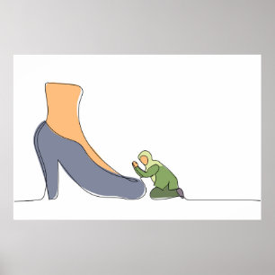 Female manager apologize to executive director. poster