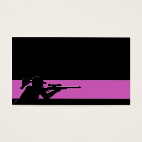 Female Marksman Business Card Templates