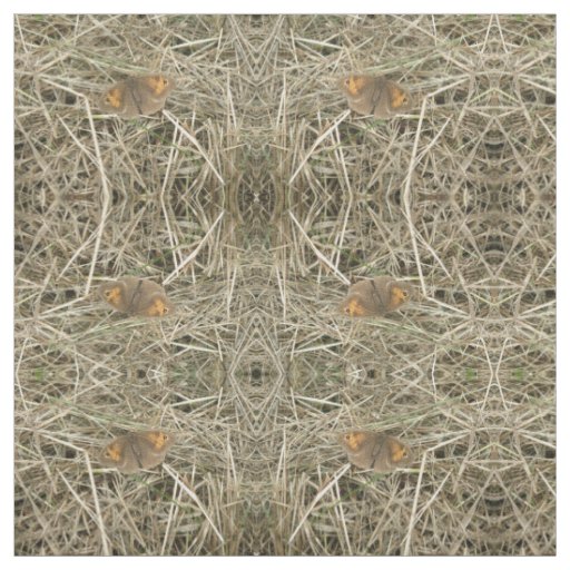 Female Meadow Brown Butterfly Patterned Animal Fabric
