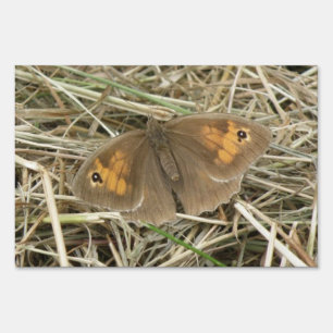 Female Meadow Brown Butterfly Yard Sign