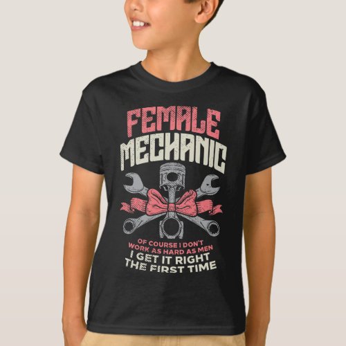 Female Mechanic Car Auto Girl Diesel Garage Wife G T_Shirt