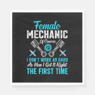 Female Mechanic Napkins