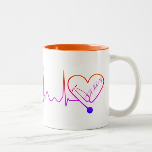 Female Medical Graduate Doctor Nurse Personalized Two_Tone Coffee Mug