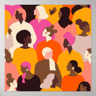 Female Miscellaneous Faces Poster