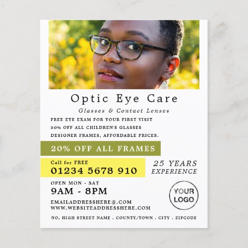Female Model Optician Technical Practitioner  Flyer