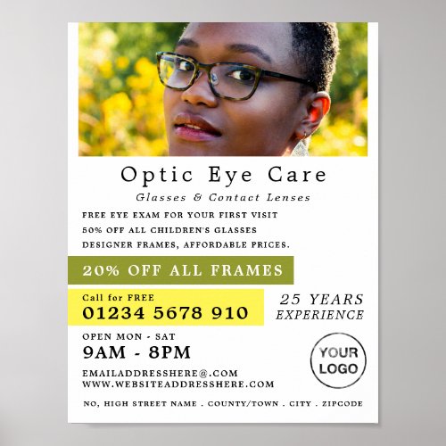 Female Model Optician Technical Practitioner Poster