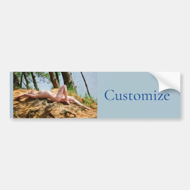 Female Model Sunbathing Thunder_Cove  Bumper Sticker (Front)