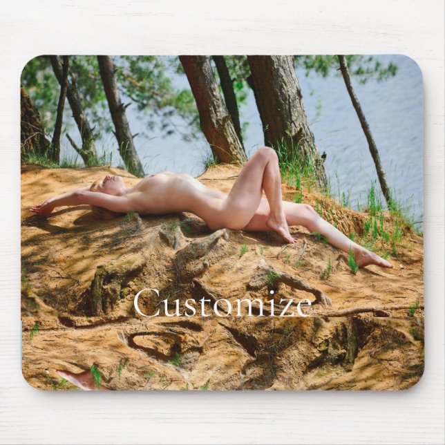 Female Model Sunbathing Thunder_Cove  Mouse Pad (Front)