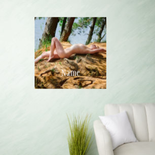 Female Model Sunbathing Thunder_Cove Wall Decal