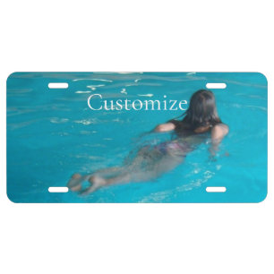 Female Model Swimming Thunder_Cove License Plate
