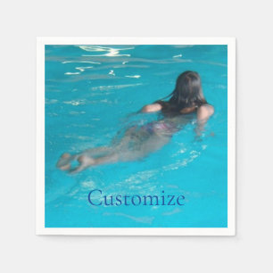 Female Model Swimming Thunder_Cove Napkins