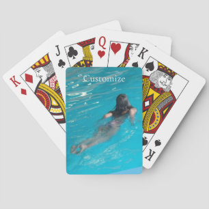Female Model Swimming Thunder_Cove Poker Cards