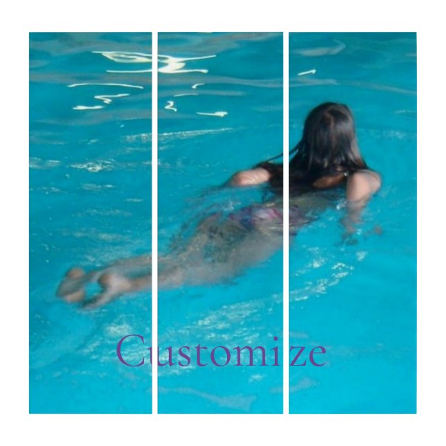 Female Model Swimming Thunder_Cove  Triptych (Front)