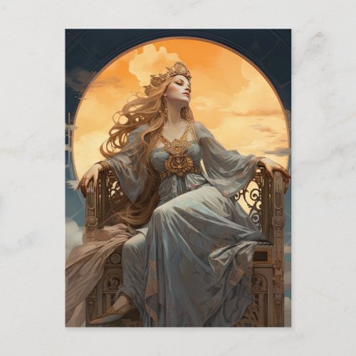 Female Moon Goddess Postcard